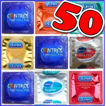 50 Preservativi DUREX, CONTROL, AKUEL